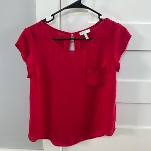 Joie red short sleeved shirt